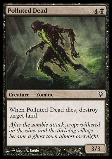 Magic the Gathering: Avacyn Restored (Base Set) card 116 Polluted Dead