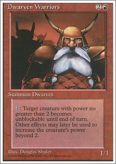 Magic the Gathering: 4th Edition (Base Set) card 187 Dwarven Warriors