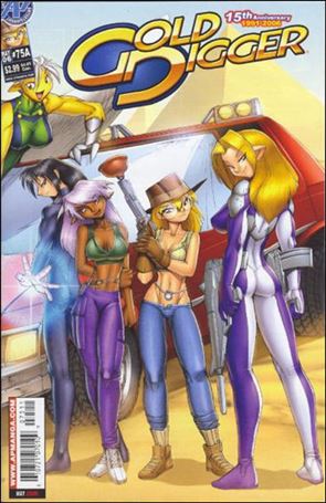 Gold Digger (1999) issue 75 Heroes Wraparound Cover