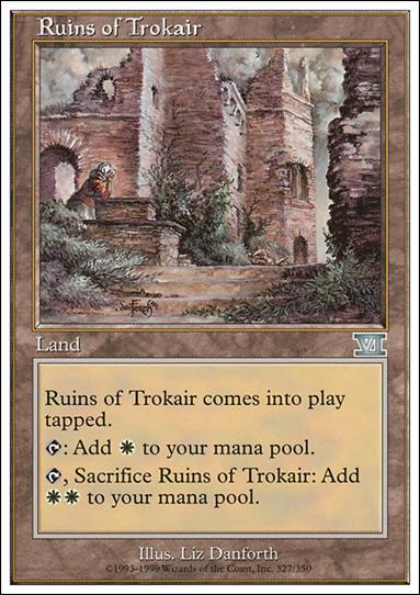 Magic the Gathering: 6th Edition (Base Set) card 327 Ruins of Trokair