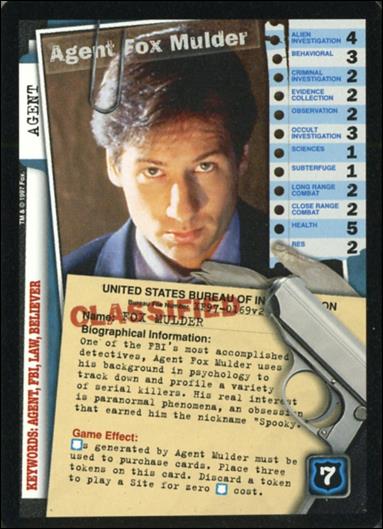 X-Files: The Truth Is Out There (Base Set) card XF97-0169v2 Agent Fox Mulder