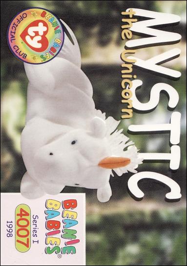 Beanie Babies Series 1 (Base Set) card 98 Mystic the Unicorn