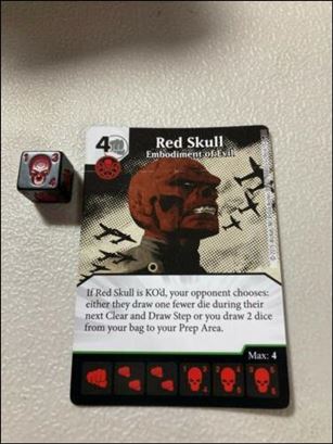 Marvel Dice Masters Age of Ultron  card 96 Red Skull: Embodiment of Evil