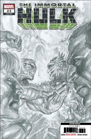 Immortal Hulk issue 23-C Alex Ross Sketch Cover (2nd Printing)