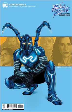 Steelworks issue 3-C Joe Quinones Blue Beetle Movie Cardstock Cover