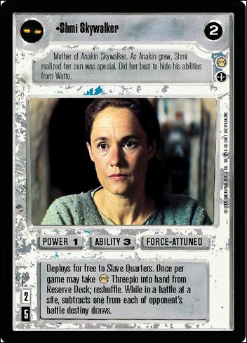 Star Wars: Tatooine Limited (Base Set) card 55 Shmi Skywalker