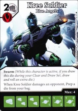 Marvel Dice Master's Kree Invasion Team Pack card 11 Kree Soldier - Blue Angels