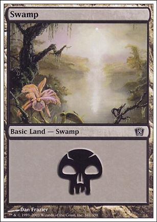 Magic the Gathering: 8th Edition (Base Set) card 341 Swamp