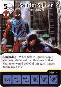 Marvel Dice Masters Amazing Spider-Man card 131 Scarlet Spider: Webslinger