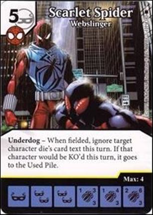 Marvel Dice Masters Amazing Spider-Man card 131 Scarlet Spider: Webslinger