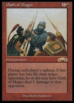 Magic the Gathering: Exodus (Base Set) card 90 Oath of Mages