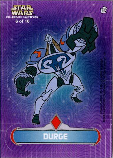 Star Wars: The Clone Wars (Die-Cut Sticker Subset) card 6 Durge
