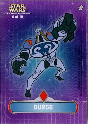 Star Wars: The Clone Wars (Die-Cut Sticker Subset) card 6 Durge