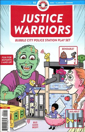 Justice Warriors issue 2-B Matt Bors 1:5 Cover