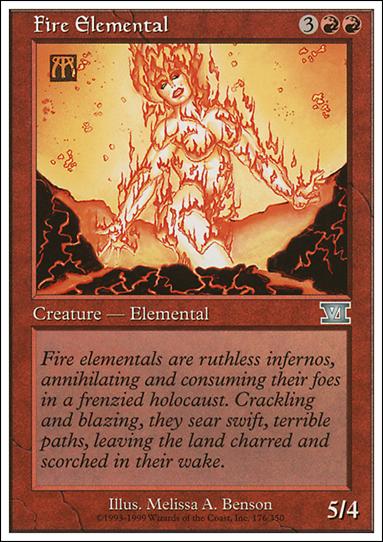 Magic the Gathering: 6th Edition (Base Set) card 176 Fire Elemental