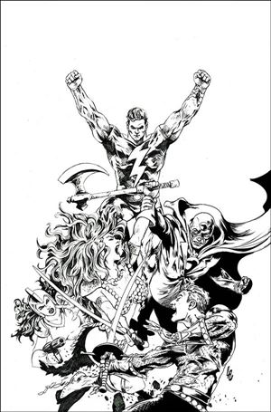 Red Sonja: The Superpowers issue 2-S Jonathan Lau 1:40 Black & White Virgin Cover
