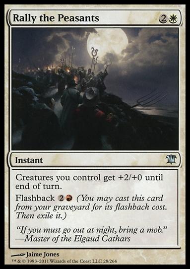 Magic the Gathering: Innistrad (Base Set) card 28 Rally the Peasants