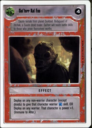 Star Wars: Premiere Unlimited (Base Set) card 222 Sai'torr Kal Fas