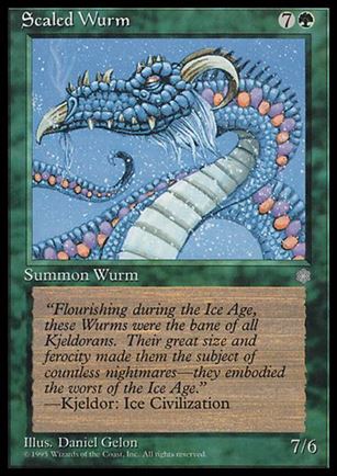 Magic the Gathering: Ice Age (Base Set) card 262 Scaled Wurm