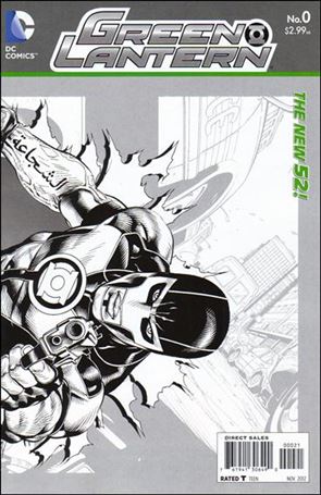 Green Lantern (2011) issue 0-D 1:25 Wraparound Black and White Cover