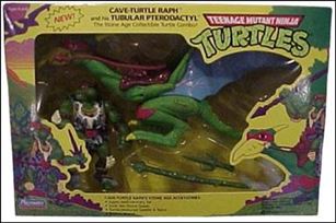 Teenage Mutant Ninja Turtles: Cave Turtles figure 4 Cave Turtle Raph and his Tubular Pterodactyl