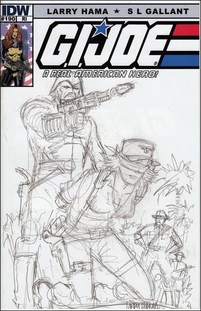 G.I. Joe: A Real American Hero issue 190-B Larry Hama 1:10 Sketch Cover