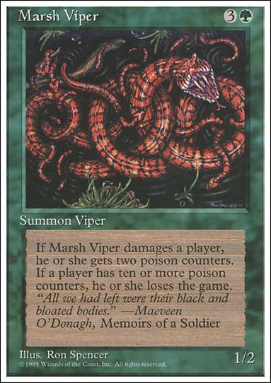 Magic the Gathering: 4th Edition (Base Set) card 263 Marsh Viper