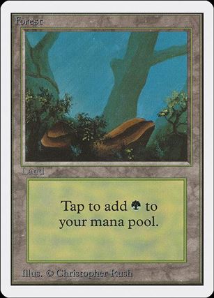 Magic the Gathering: Unlimited (Base Set) card 292-B Forest