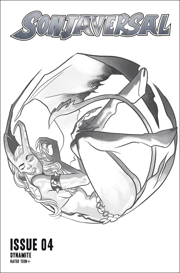 Sonjaversal issue 4-T Erica Henderson 1:30 Black & White Cover