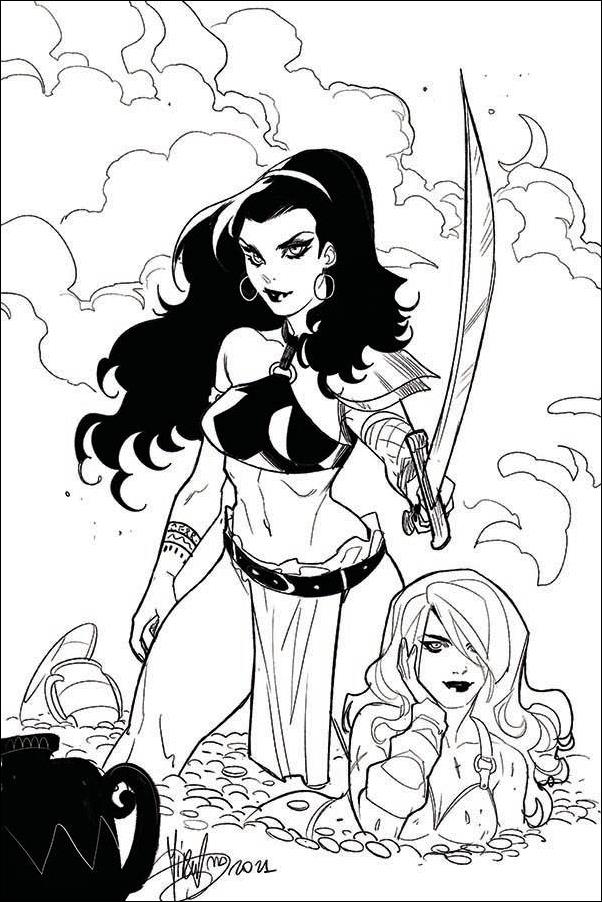 Bêlit & Valeria issue 2-G Mirka Andolfo 1:30 Black & White Virgin Cover