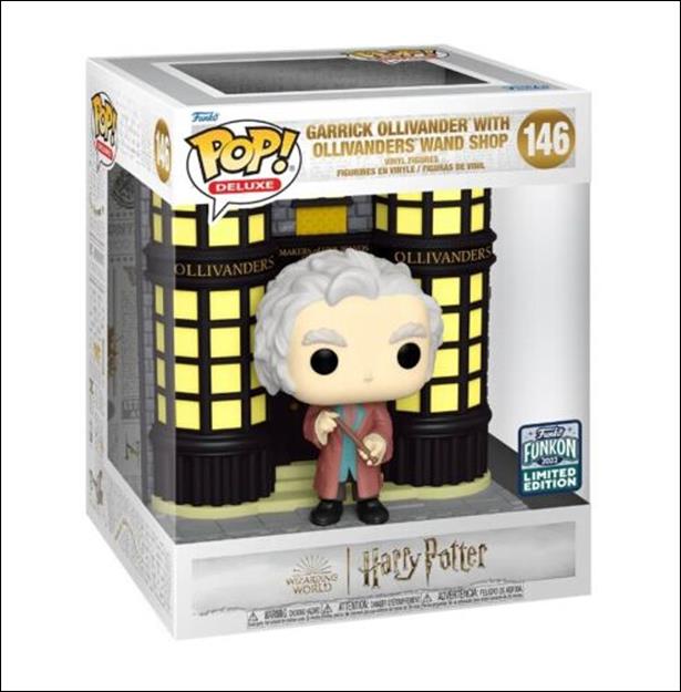 POP! Harry Potter figure 146 Garrick Ollivander with Ollivander's Wand Shop