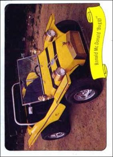 Kustom Cars 1  (Base Set) card 16-B Ronald Mc Donald "Buggy" (Text Back)