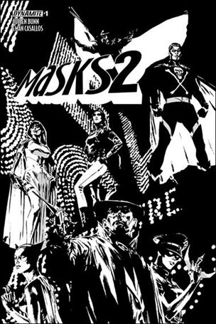 Masks 2 issue 1-H Butch Guice 1:30 Black & White Cover