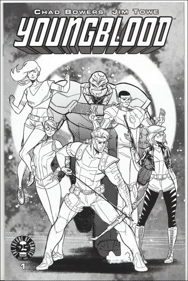Youngblood (2017) issue 1-I Image 25th Anniversary Blind Box B&W Cover