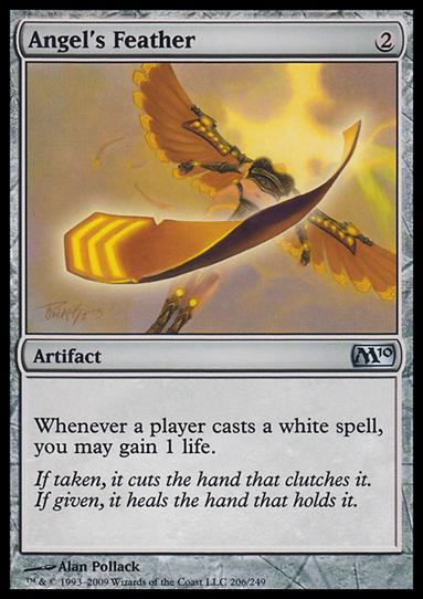 Magic the Gathering: 2010 Core Set (Base Set) card 206 Angel's Feather