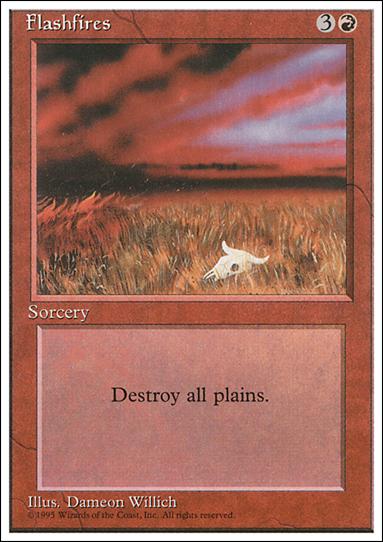 Magic the Gathering: 4th Edition (Base Set) card 195 Flashfires