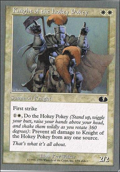 Magic the Gathering: Unglued (Base Set) card 6 Knight of the Hokey Pokey