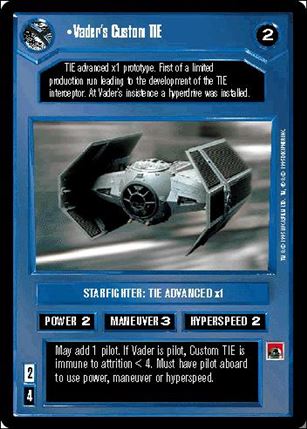 Star Wars: Premiere Limited (Base Set) card 144 Vader's Custom TIE