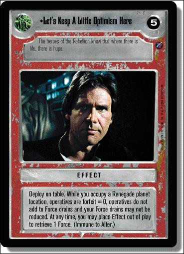 Star Wars: Death Star II Limited (Base Set) card 128 Let's Keep A Little Optimism Here