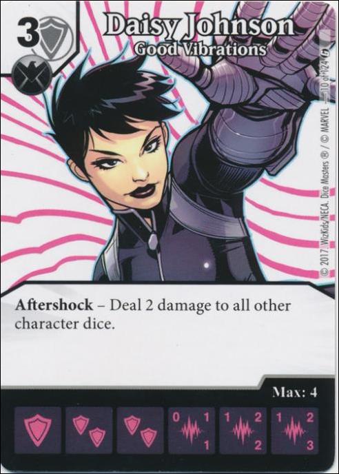 Marvel Dice Masters Guardians of the Galaxy  card 10 Daisy Johnson: Good Vibrations 