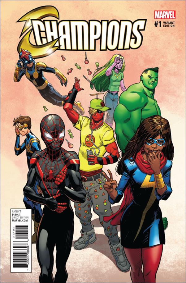 Champions (2016) issue 1-D Mike Hawthorne 1:1000 Deadpool Cover