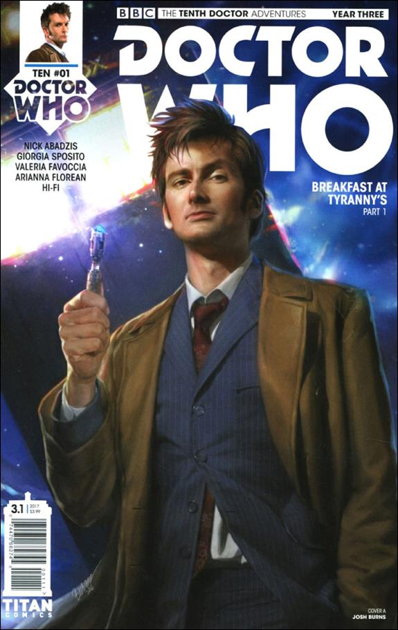 Doctor Who: The Tenth Doctor Year Three issue 1 Josh Burns Cover