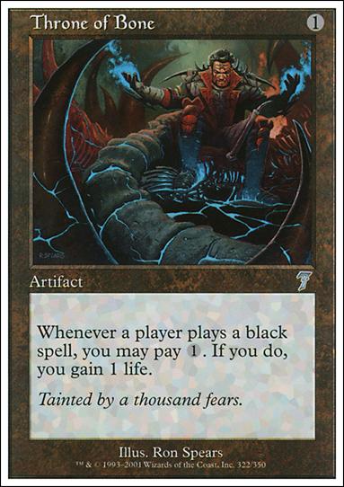 Magic the Gathering: 7th Edition (Base Set) card 322 Throne of Bone