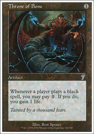 Magic the Gathering: 7th Edition (Base Set) card 322 Throne of Bone