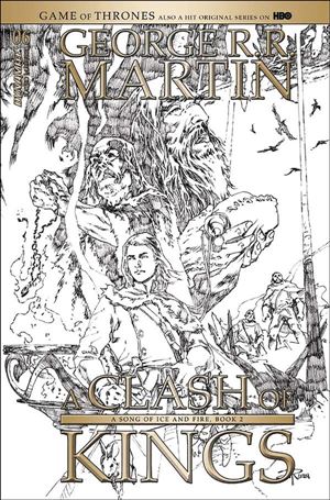 George R. R. Martin's a Clash of Kings (2017) issue 6-D Mel Rubi 1:15 Black and White Cover