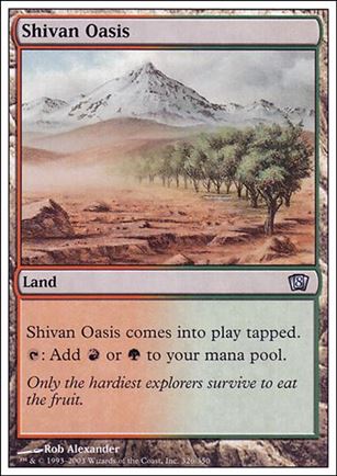 Magic the Gathering: 8th Edition (Base Set) card 326 Shivan Oasis