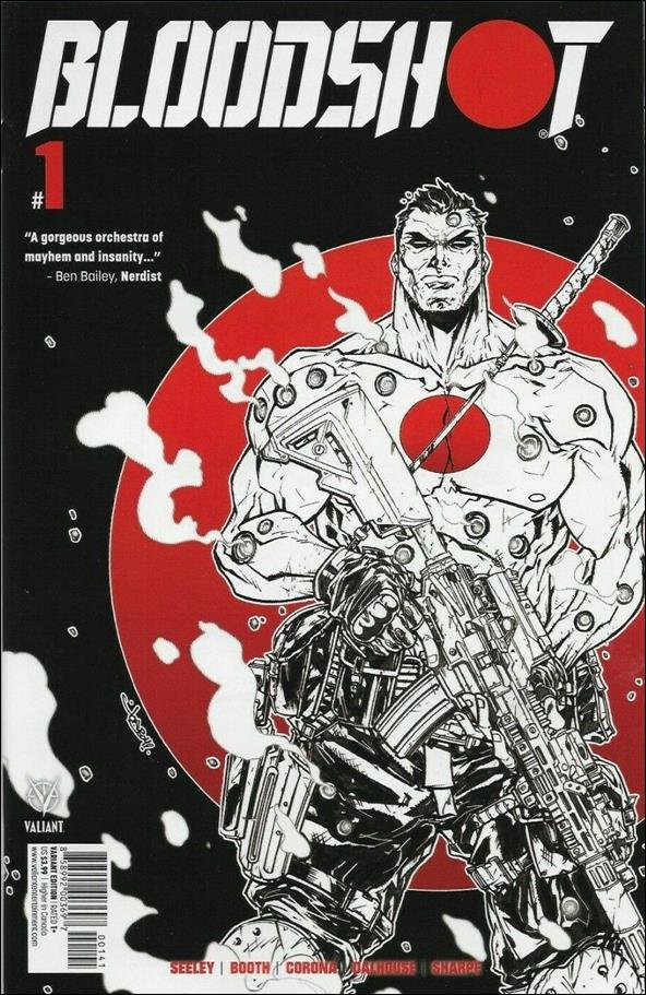 Bloodshot (2019) issue 1-D JonBoy Meyers Black & White & Red Cover