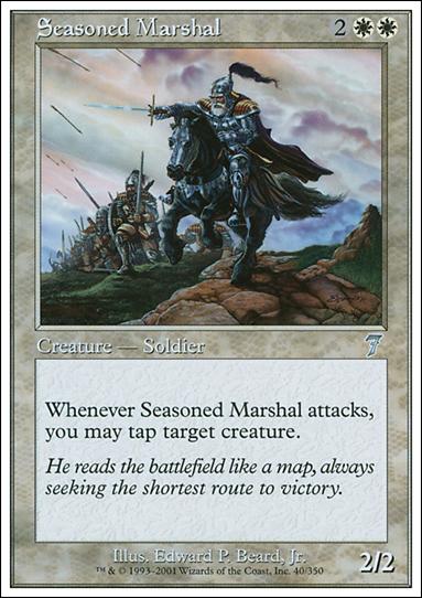 Magic the Gathering: 7th Edition (Base Set) card 40 Seasoned Marshal