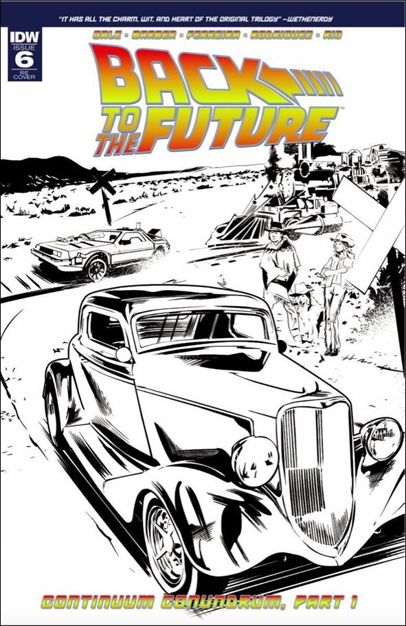 Back to the Future (2015) issue 6-D Dennis Calero AOD Collectibles B&W Cover