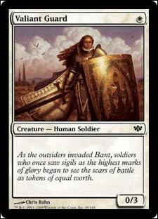 Magic the Gathering: Conflux (Base Set) card 19 Valiant Guard